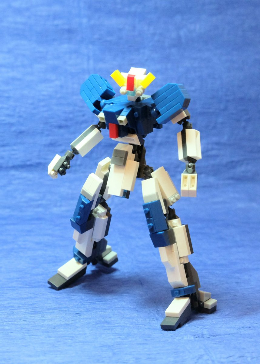 プチブロック組み立て済み ロボット フィギュア 青白 ガンダム プチ