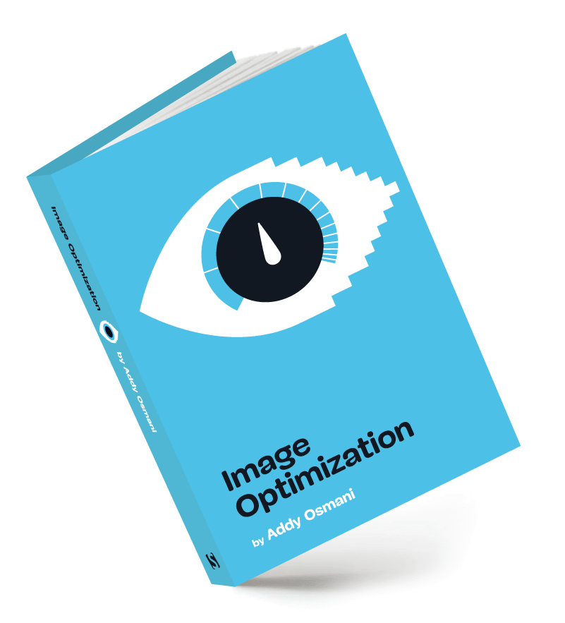 A blue cover, with an eye representing an image compression slider.