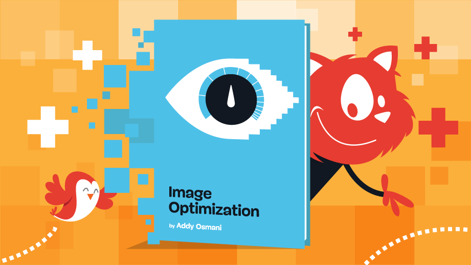 A Smashing Cat friendly peeking behind the book on image optimization.