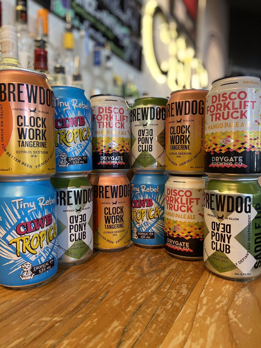 Clash of cans is back baby!!! £3 each or 4 for £10. #liverpool #beergarden #CraftBeer #Brewdog #Tinyrebel #Drygate