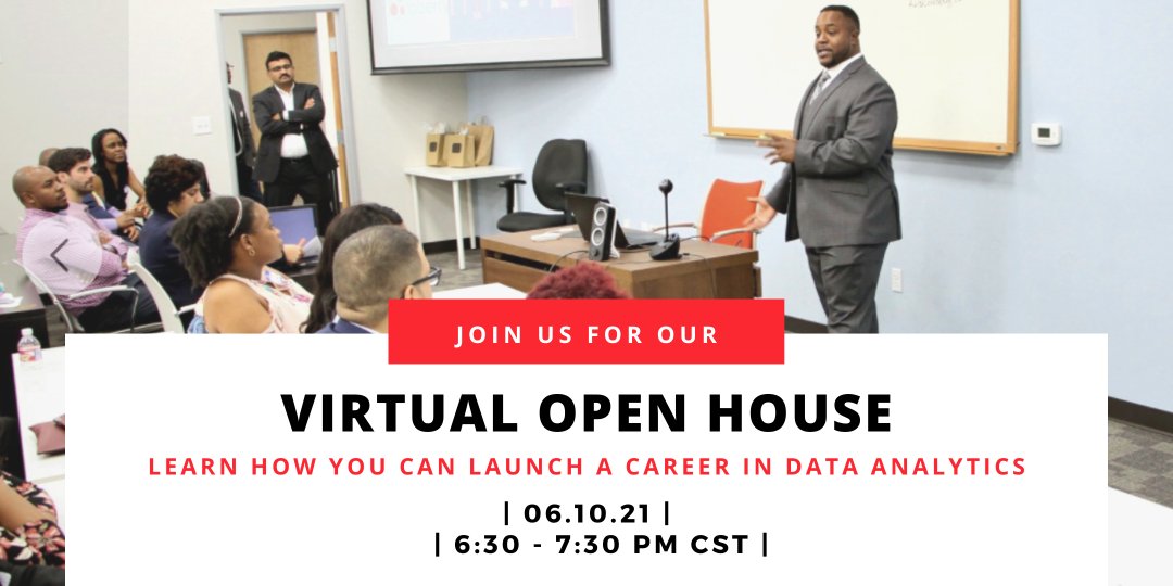 ColaberrySODA's tweet photo. Are you ready for a career change? Is it time to upskill for your future? Join us for our Virtual Open House this Thursday to learn more about our data analytics program.
Register now: https://t.co/qNUsnsXhh4
#DataAnalytics #careerchange #techjobs #career #jobs #Colaberry https://t.co/X71vqwwE2Y