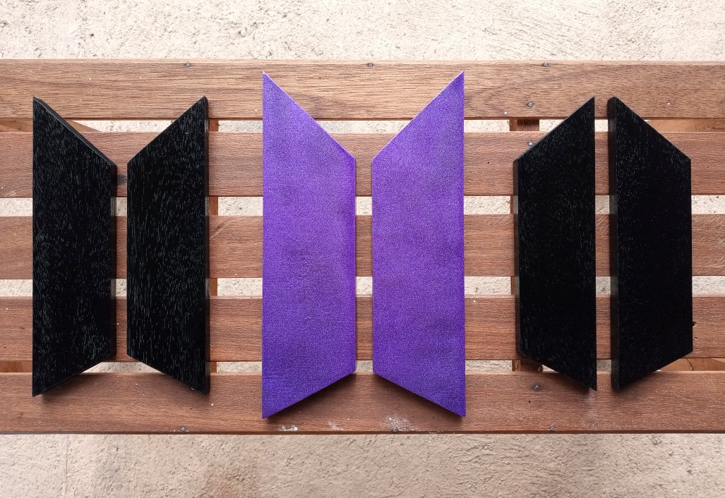 nostrabangtan's tweet image. BTS Logo Walldecor (wooden)

#readyfororder