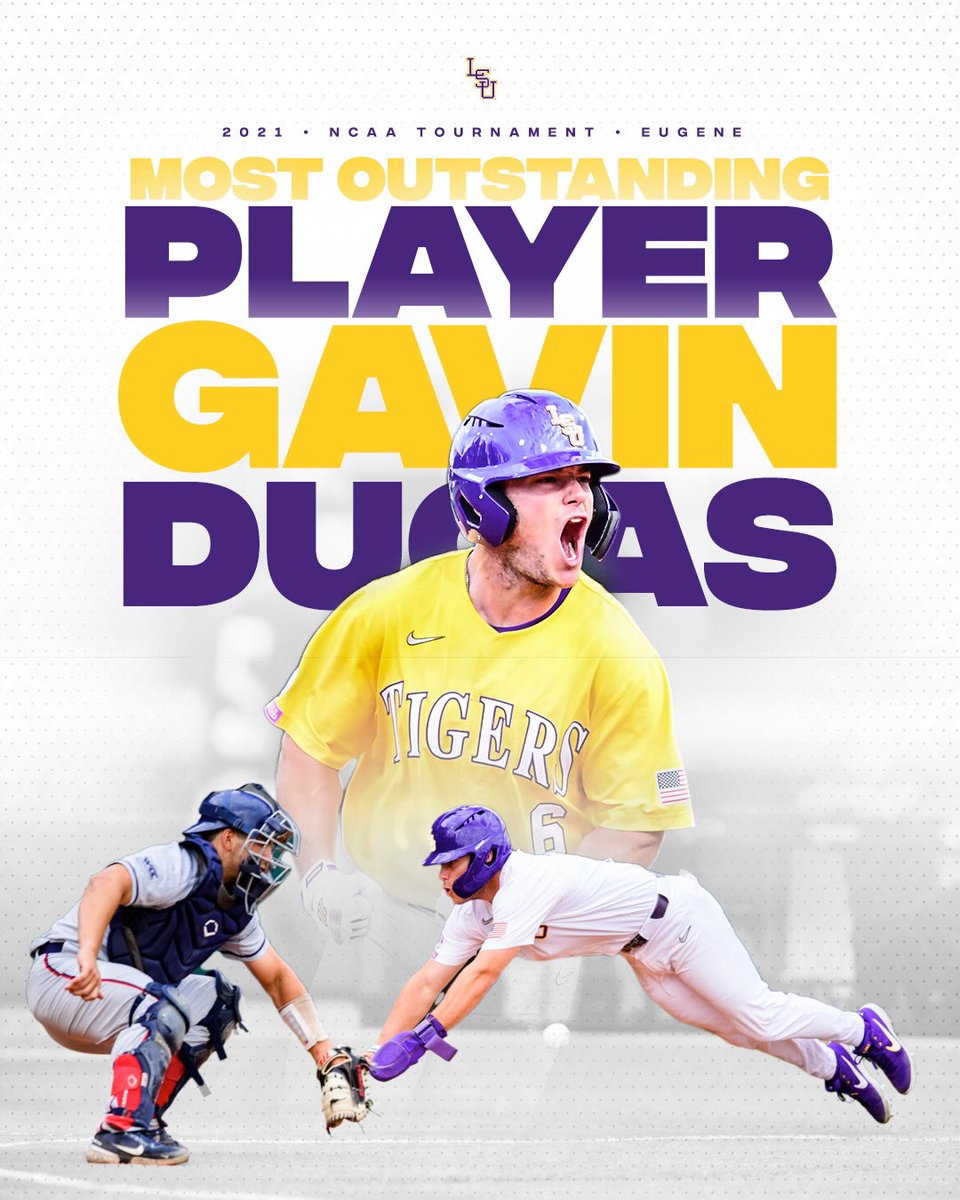 LSUbaseball's tweet photo. You can’t stop Gavin Dugas. You can only hope to contain him. https://t.co/kLPqWs8ald