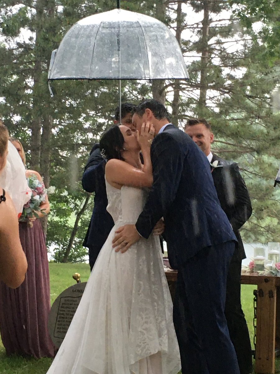 bobgold72's tweet photo. We had an “eventful” outdoor wedding for @KiLynn_Gold and @dompostorino yesterday, but the rain did not ruin an amazing day.  We love these two and look forward to seeing them do life together.  God is good! https://t.co/gQi24TWPNP