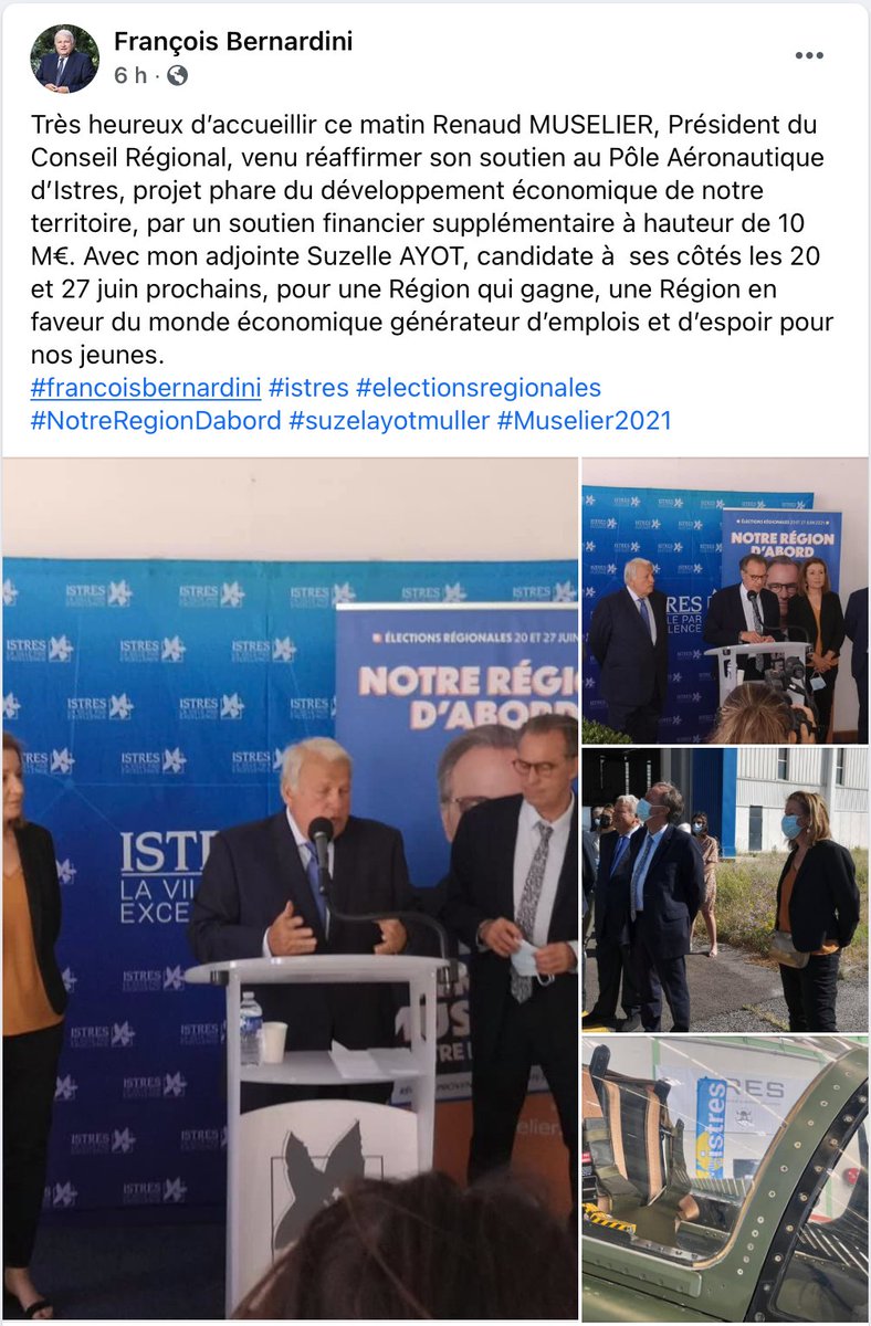 e_Fouquart's tweet photo. #Muselier est à #Istres, 13ème circo des BDR, là où les  élus #LR ne font pas campagne, et pour cause :
➡️ Il a préféré Suzelle #Ayot, adjointe au Maire, à Philippe #Maurizot et Béatrice #Aliphat (2 CR sortants)
1/3
#TambouillePoliticienne
#regionales2021 
#VotezMariani https://t.co/xqRc9m2KyE