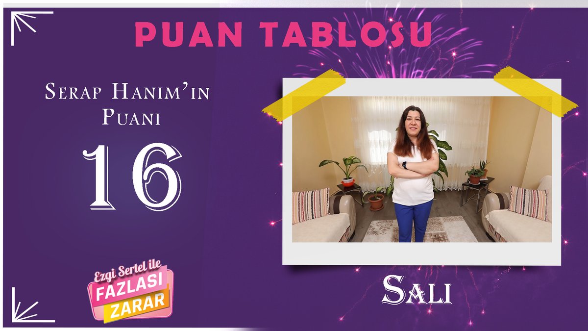 Serap Hanım rakiplerinden toplamda 16 puan alıyor🥳
Bakalım yarın neler olacak?🧐
#FazlasıZarar🛍
<a href="/trt1/">TRT 1</a>