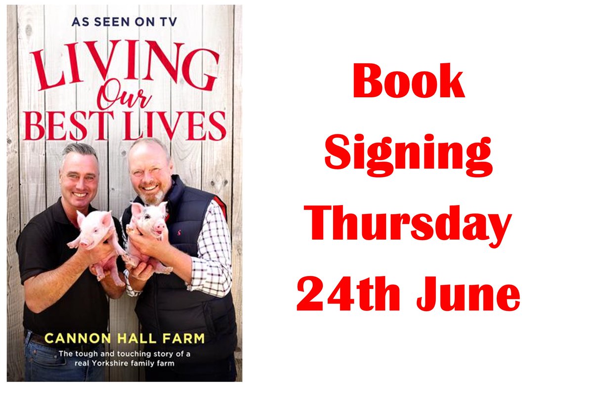 So excited to host a Book Signing event with the stars of @CanonHallFarm, Thurs 24th Jun. They will be signing their book 'Living Our Best Lives' (time tbc).Pre order your signed copy tel 01845 524353, sales@whiterosebooks.co.uk #choosebookshops <a href="/TheMirrorBooks/">Mirror Books</a> <a href="/DiscHambleton/">Discover Hambleton</a>