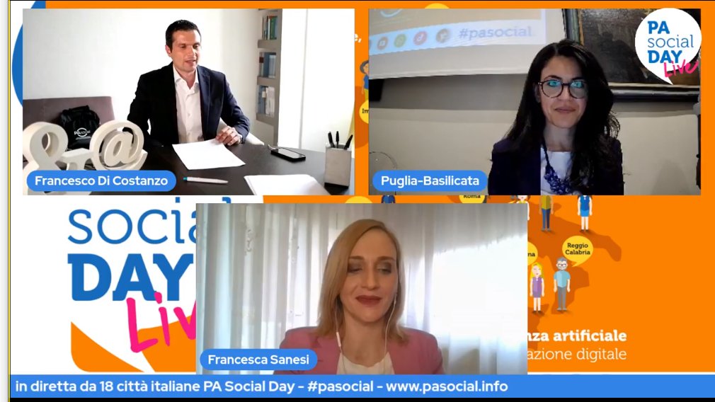 simonintermite's tweet photo. 🔴Collegati su #PASocial in diretta nazionale il coordinamento #Puglia e @Basilicata @FrancescaSane introduce come tema centrale il "tempo" della #comunicazione @fdicos10 @CittadinidiTwtt con il Prof. #AlbertoFornasari https://t.co/9MfxBOHKLT