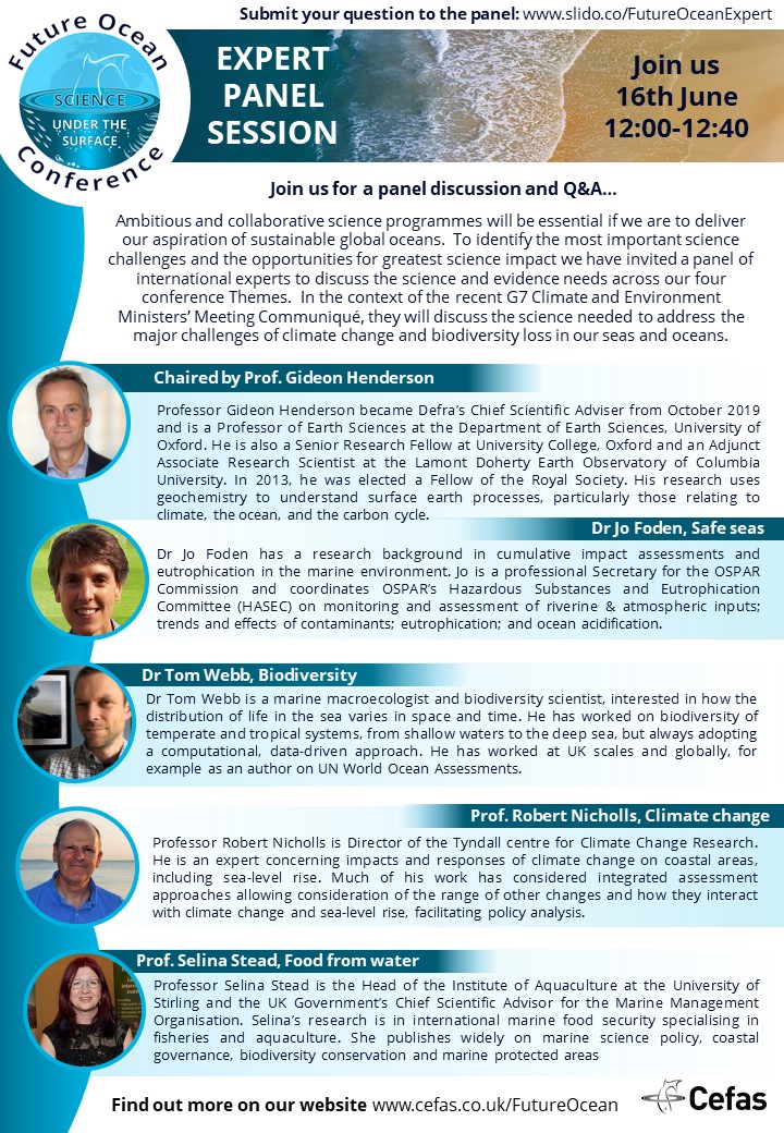 CefasGovUK's tweet photo. In celebration of #WorldOceanDay, we are excited to share the details of our expert panel! 

To identify the most important science challenges and the opportunities for greatest science impact we have invited a panel of international experts[...] https://t.co/bYJQGBYEFg