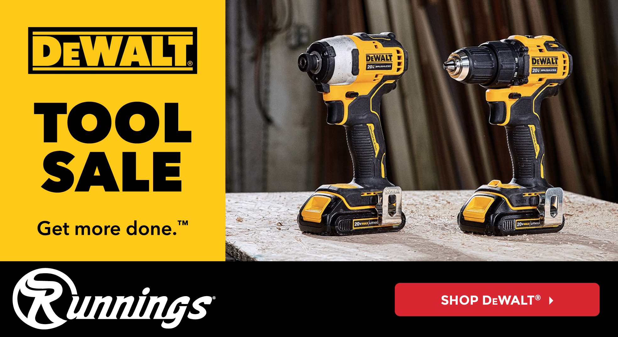 Runnings Stores on X: 👨‍🔧 #Runnings Dewalt Tool Sale is on. 🧰 Save $90  on 20V MAX XR impact Driver Kit 🧰 FREE 5AH Battery Pack w/20V Dewalt Tool  🧰 FREE Batter