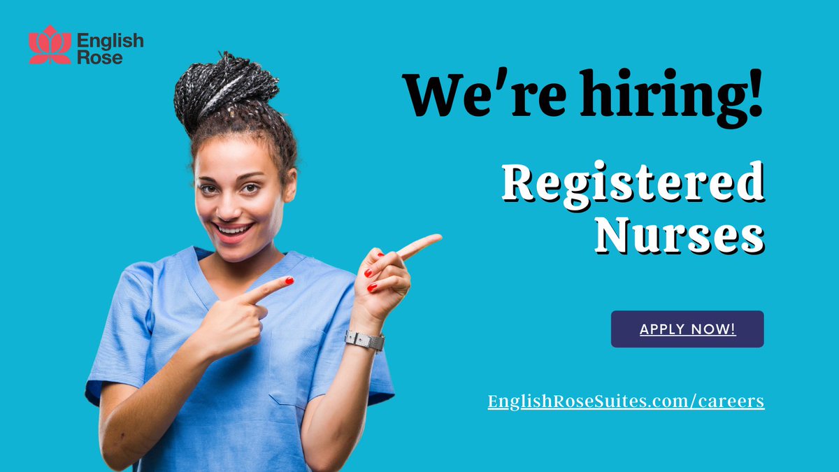 Did you know that English Rose offers newly upgraded benefits to our employees and highly competitive pay? We are seeking both Full and Part-Time Registered Nurses to join our team, so come check us out!

englishrosesuites.com/careers

#ERexperience #RN #rnlife #nurse #nurselife