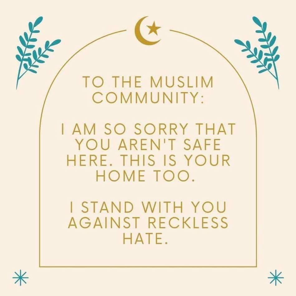 We all stand with you against reckless hate.