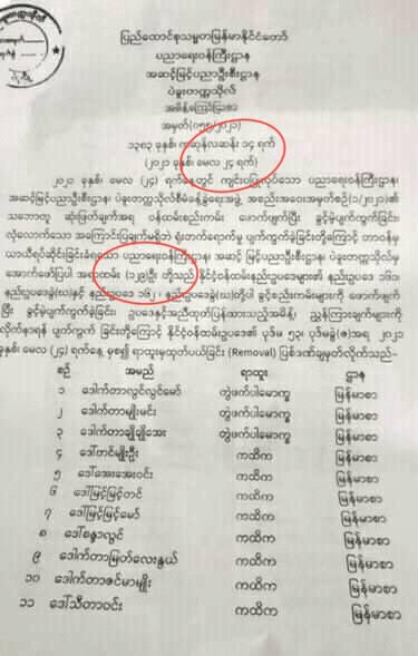 SpringBago's tweet photo. Removal List by SAC from #BagoUniversity. 
May 6 Vs May 24. 

Whatever, Among them, Dr Zaw Moe Oo (AL from Chemistry Department) was abducted since May 9. 
#WhatsHappeningInMyanmar
#June8Coup https://t.co/VxIfQdj6Yv