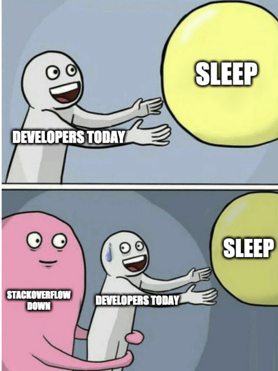 FreakShreek's tweet image. #stackoverflowdown 🤣