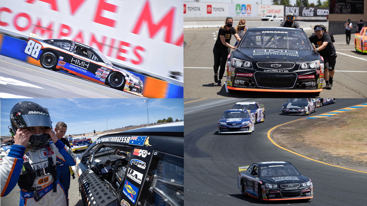 MotorRacinPress's tweet photo. Bridget Shines in First Road Course Race at Sonoma
--> https://t.co/1E21Xt0HVn
--
@8BridgetBurgess #HMHconstruction @gearwrench @knfilters @ruggedradios @ARCA_Racing @RaceSonoma #gearwrench2021 #Chevrolet #ARCA https://t.co/khT5RlHGOb