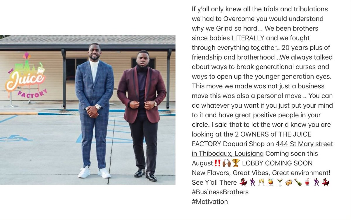 Amp_Bizzle's tweet image. Introducing y’all 2 New BUSINESS OWNER of the Juice Factory 🙌🏾‼️🔥
Deeper message in the picture .. Juice factory coming this August 🔥🔥