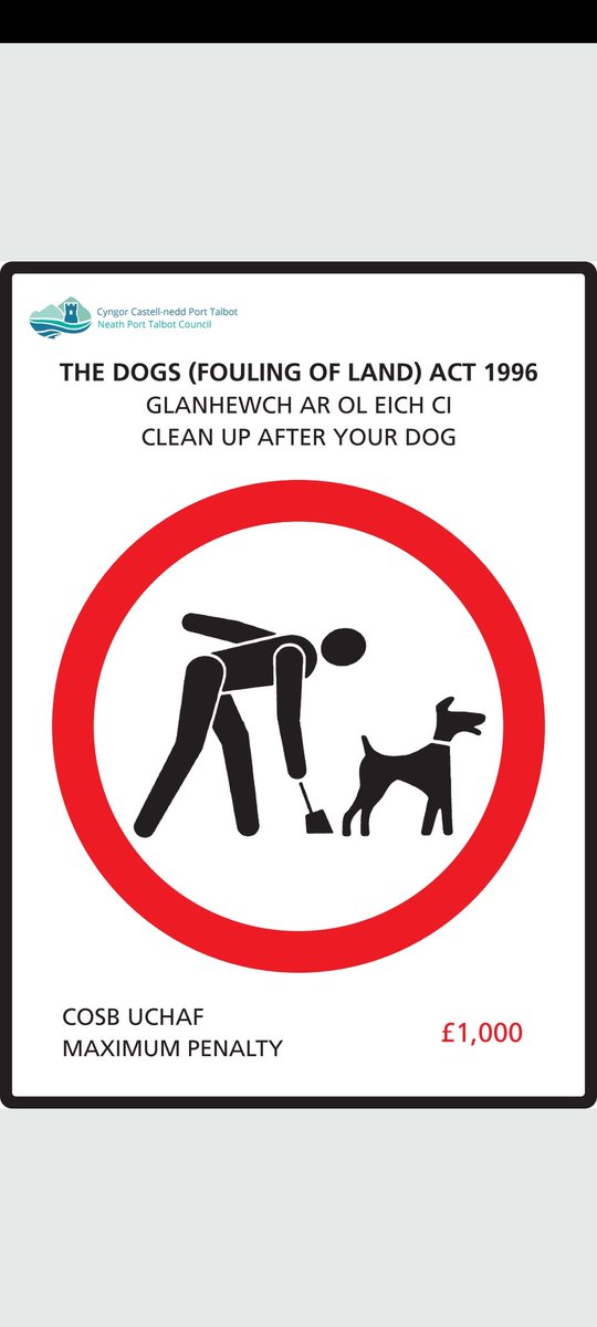 NPTWasteCrime's tweet photo. A £100 Fixed Penalty Notice, has been issued to an individual on the Coastal Path, Baglan, for failing to pick up after their dog.

Please remember to bag it and bin it or face the consequences, as we do patrol the County Borough on a daily basis.

@NPTCouncil https://t.co/Mx917YST5m