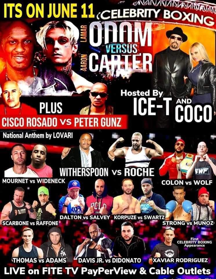 Lovari's tweet photo. I will be performing #NationalAnthem on #CelebrityBoxing #PayPerView @FiteTV this #Friday #June11th in #AtlanticCity feat @RealLamarOdom @aaroncarter @IamPeterGunz &amp; more. Hosted by @FINALLEVEL &amp; @cocosworld w/ @WendyWilliams in the house! - #Lovari #CelebrityBoxing #LamarOdom https://t.co/bCK0USLTMA