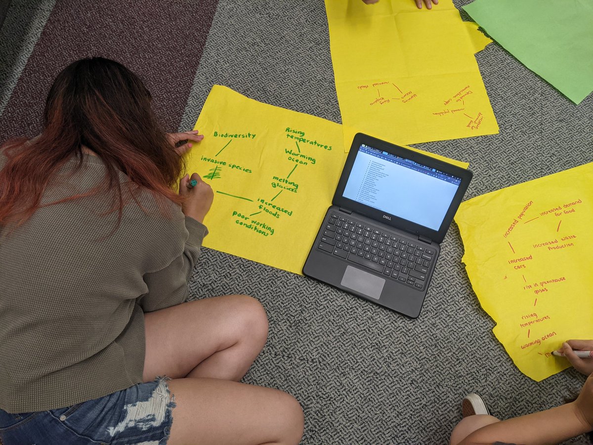 kaity_haley's tweet photo. Thinking through how different elements of climate change impact each other for our first #GMSClimateExpo @TGMSJags @MuellerdDevin #msharrington https://t.co/e1YGguBAgJ