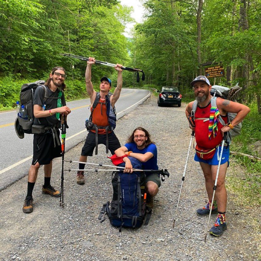 CatskillCenter's tweet photo. Dillion, Josh, Moe and now David are into day 3 of their #HikeForTheCatskills to raise awareness of and funds for our #CatskillStewards program. Learn more and make a donation at https://t.co/CW36w4Mpwd https://t.co/GjQYDlDdOd