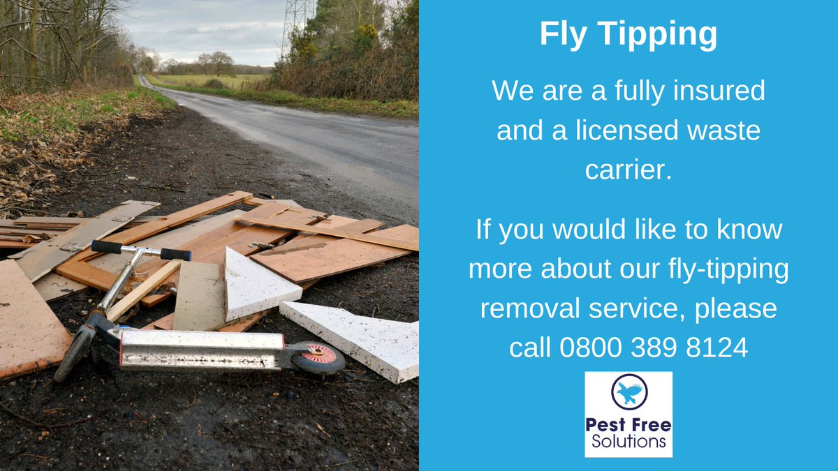 What can you expect from our Fly Tipping removal service? 

✅ A fast response &amp; call out service
✅ Decontamination of the area
✅ Complete removal of ALL unwanted waste
✅ Safe &amp; responsible disposal
✅ Discretion
✅ Duty of care

For more info email sales@pestfreesolutions.net