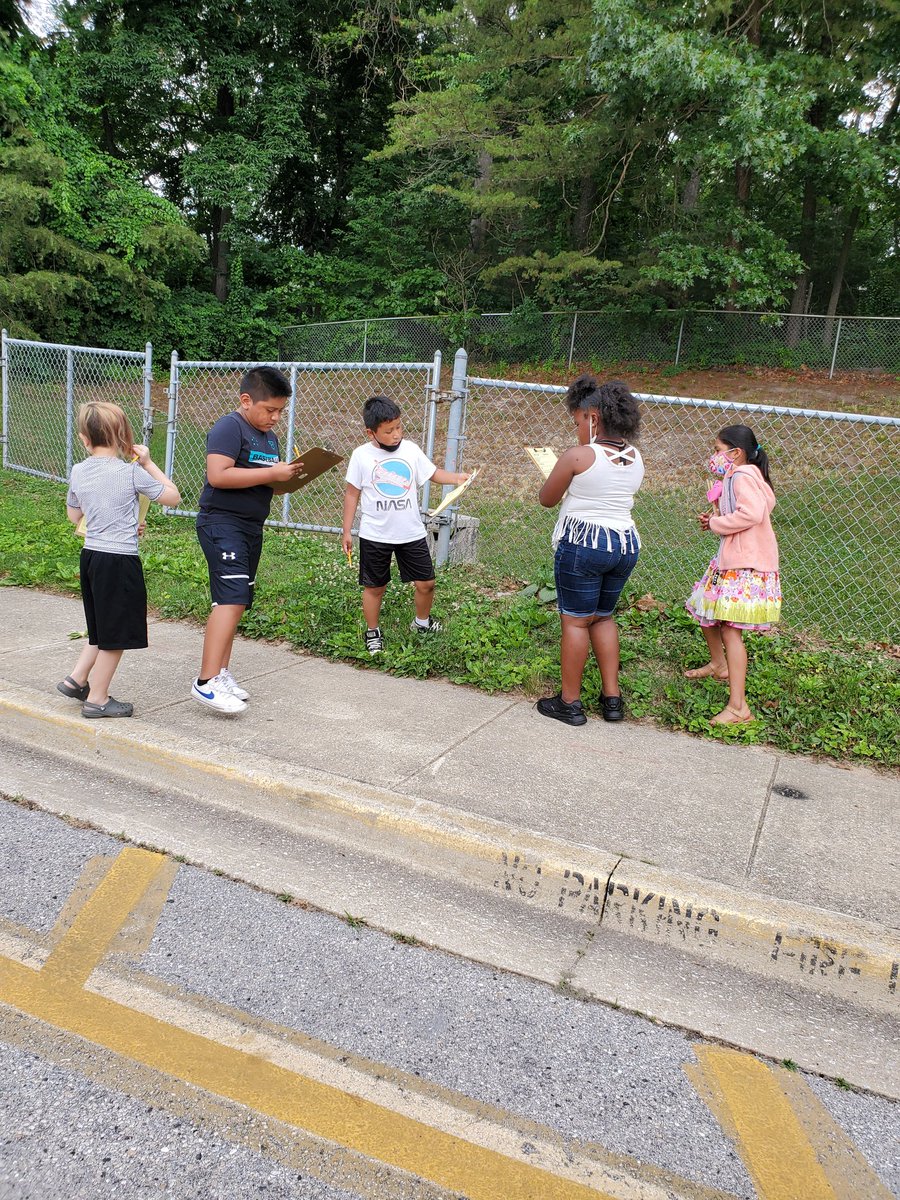Ms. Epperson's 3rd grade class conducted a litter tally on the school grounds today as part of their Social Studies action project. Grateful for less sun today! <a href="/gbparkaacps/">Glen Burnie Park</a>