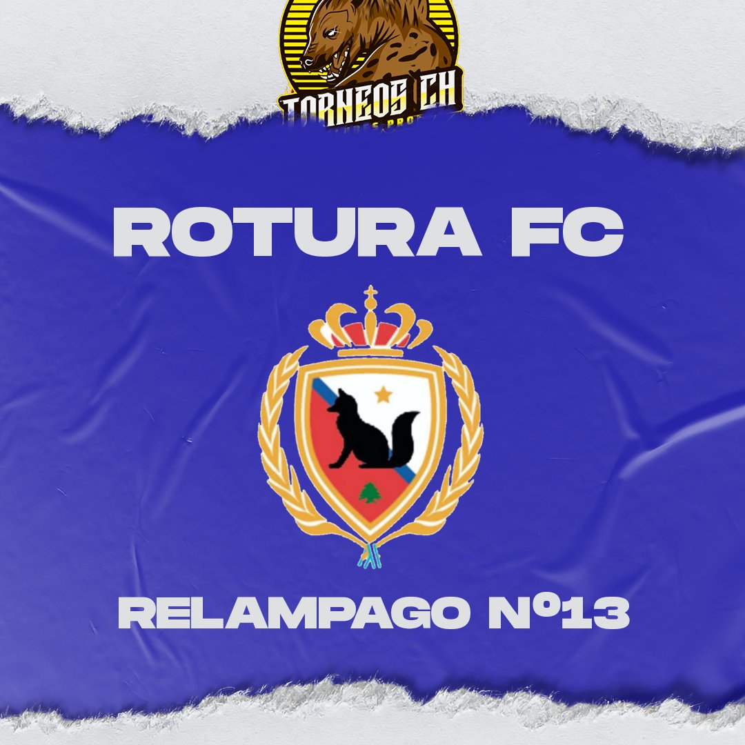 ⚡RELAMPAGO CH⚡

👏🏼 Campeón N°13

¡Felicitaciones @ROTURAFC!

📲 Para unirte al grupo envianos mensaje al privado

🎨 @LauCa_cpro