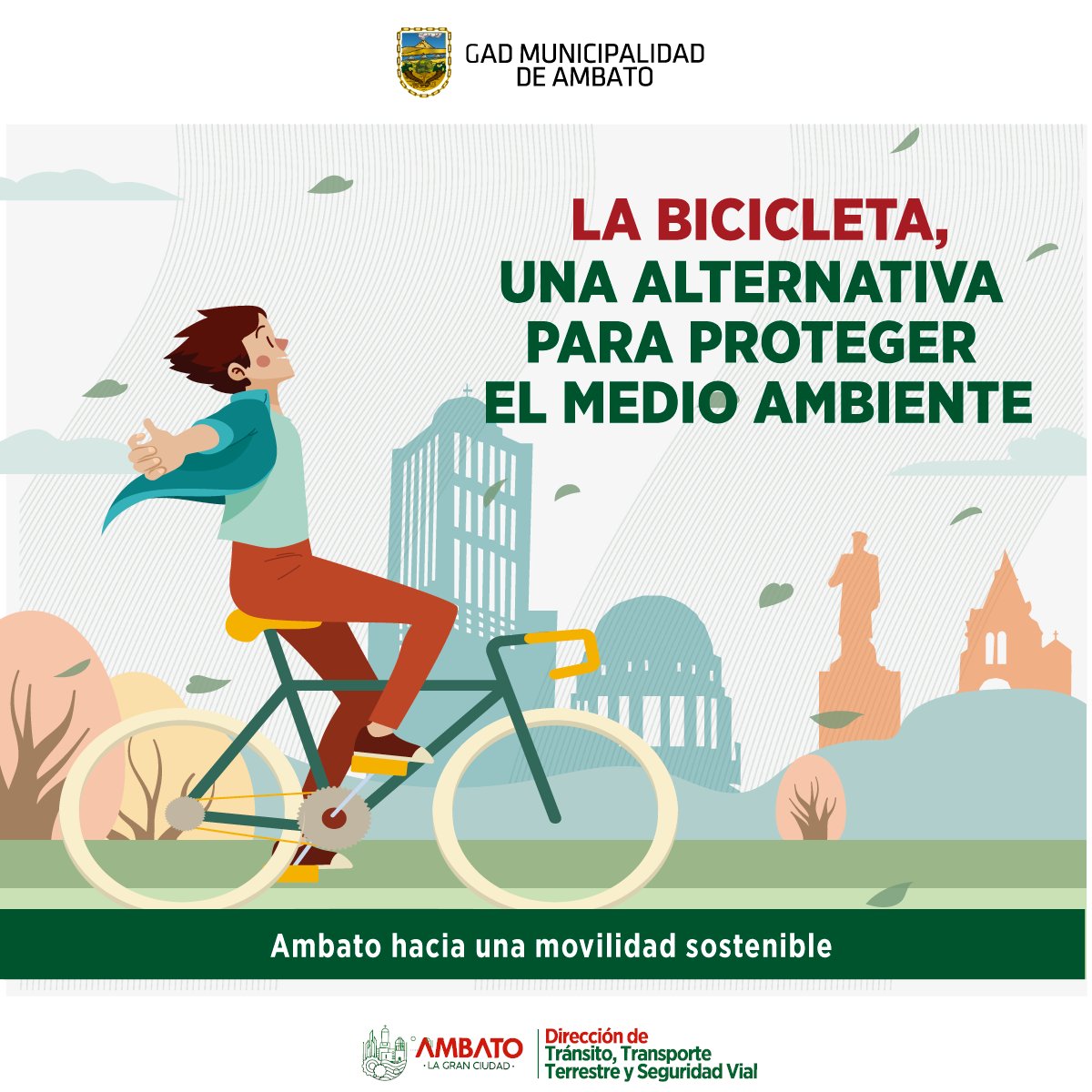 La bicicleta como el mejor transporte ecológico del planeta.

#AmbatoSostenible
#SemanaDelAmbiente