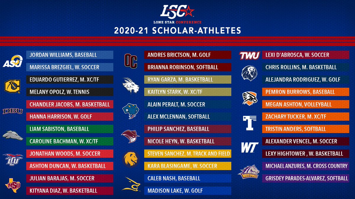 Congratulations to the 3⃣5⃣ student-athletes recognized as 2020-21 LSC Scholar-Athlete Award winners! 🏅📚

🔗 bit.ly/2T4d9xf
