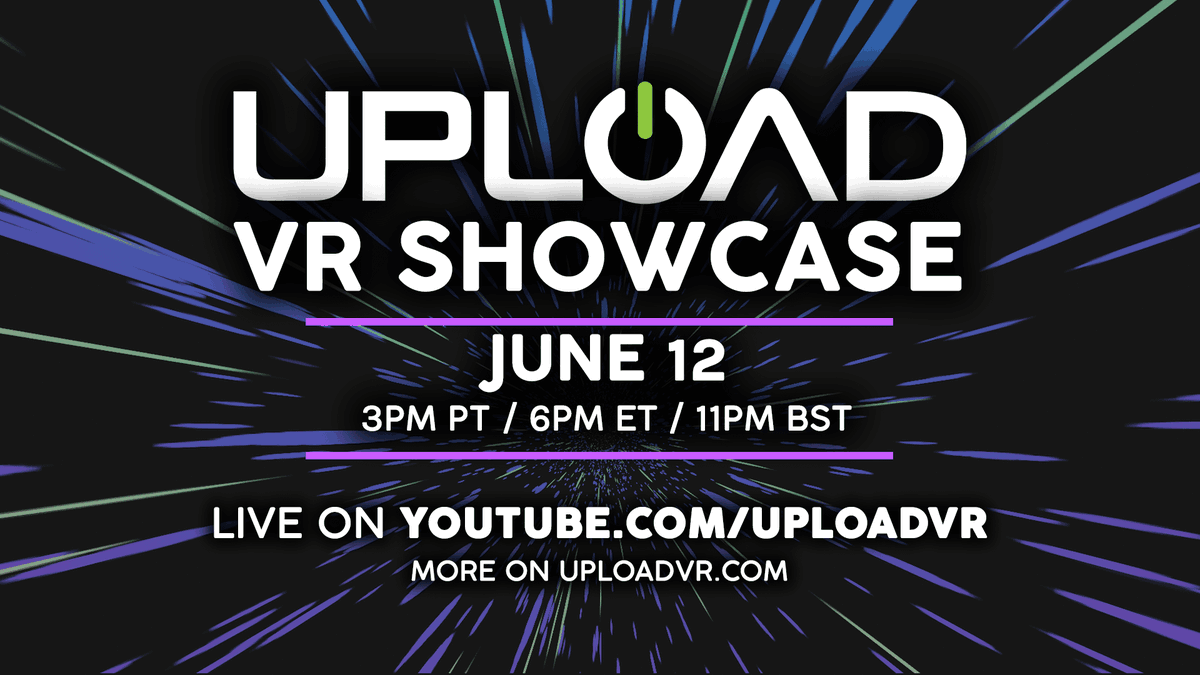 UploadVR's tweet photo. The Upload VR Showcase is going live on June 12 at 3pm PT, featuring:

🎲 Resolution Games
⛏️ A Township Tale
🔫 Pistol Whip
🧟 After The Fall
💥 &amp; loads more!!!

https://t.co/exkg45a19C https://t.co/GnzqnzrAOU