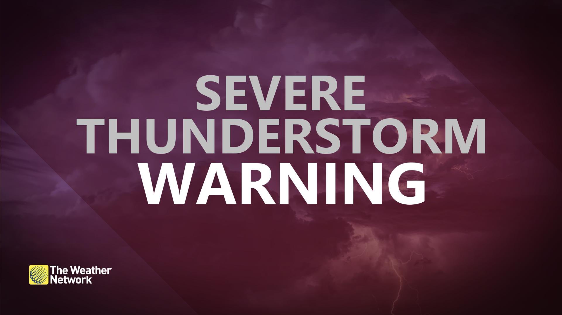 The Weather Network on Twitter "A severe thunderstorm WARNING is in