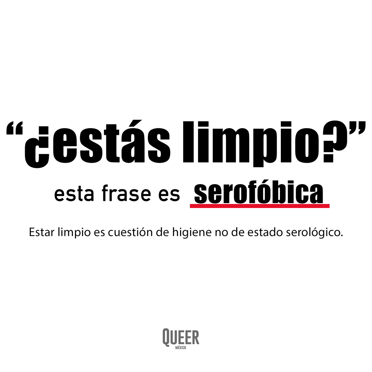 Queer_Mexico's tweet photo. La #serofobia es el prejuicio, miedo, rechazo y discriminación hacia personas seropositivas. Hoy en día el tratamiento contra el #VIH permite no solo tener una esperanza de vida sino que mantiene al virus indetectable y, por lo tanto, intransmisible. 

#vihmexico https://t.co/KfZwmMV9Ka