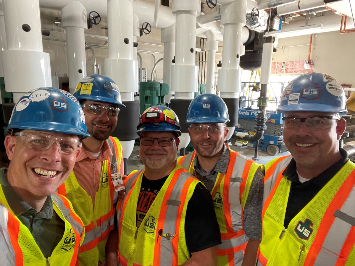 USEngineering's tweet photo. From CEO Tyler Nottberg: I got the chance to see the exciting progress being made at the Kansas City International Airport today, including the install of the last bit of storm piping by Bobby and Christian. Thanks for the tour, team! #BuildKCI #LeaveALegacy https://t.co/obzO0G0wXU