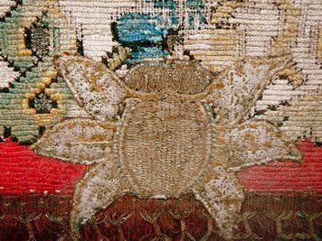 The Winchcombe altar cloth at St. Peter's Church in Gloucestershire has been attributed to Katherine of Aragon. Katherine was skilled at embroidery &amp; decorated Henry VIII's shirts herself. It is by no means impossible that she stitched this altar cloth as a gift to the church