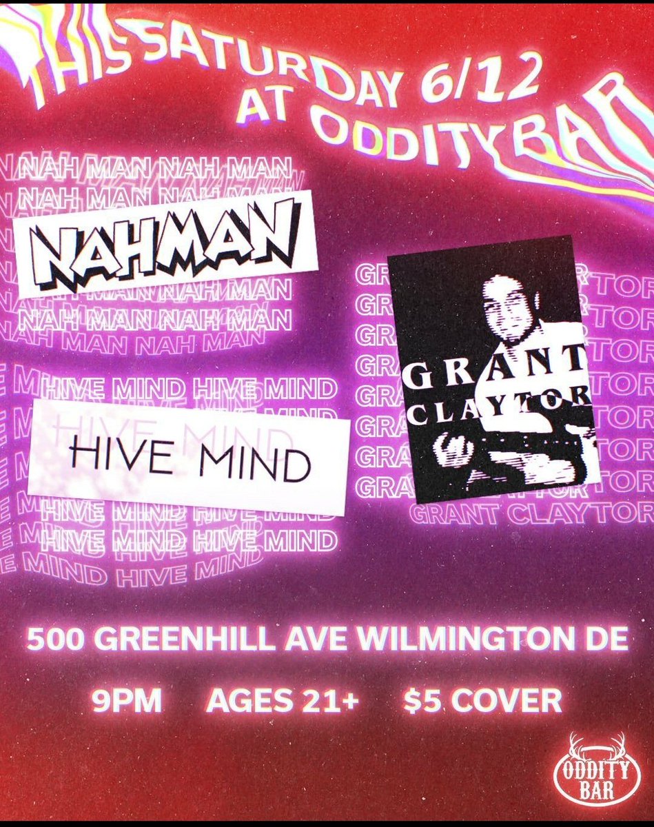 natefreebery's tweet photo. Come see some bands at Oddity this weekend https://t.co/cZXnKYVoHm