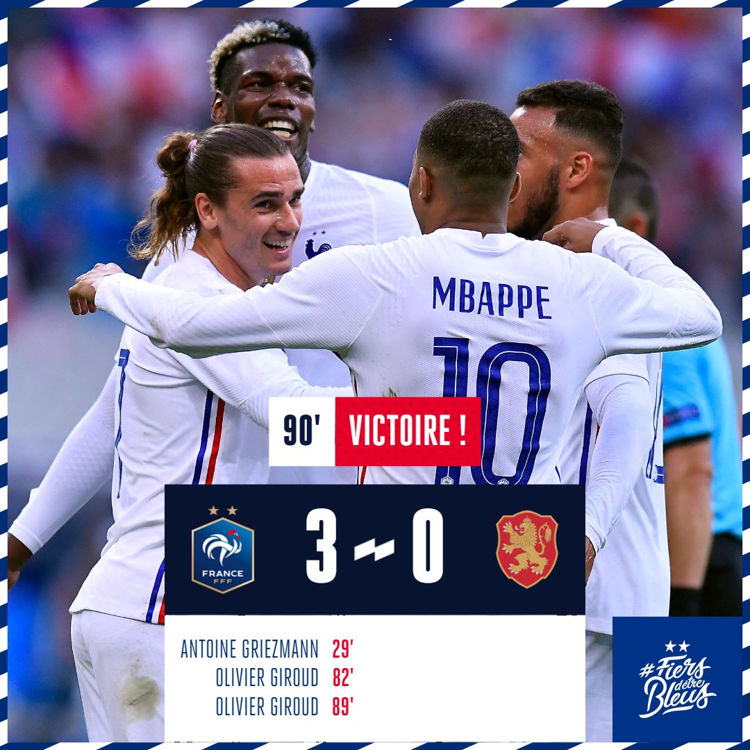 La victoire 3-0 de l'Equipe de France !!!!!! #FRABUL #FiersdetreBleus