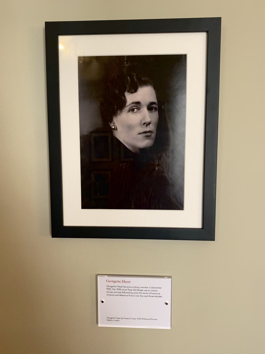 HomespaceUK's tweet photo. @MissElvey @TheLondonLib And did you see this great photo of GH in the new display about eminent London Library members on the Red Staircase? https://t.co/HRDdKO9oXn