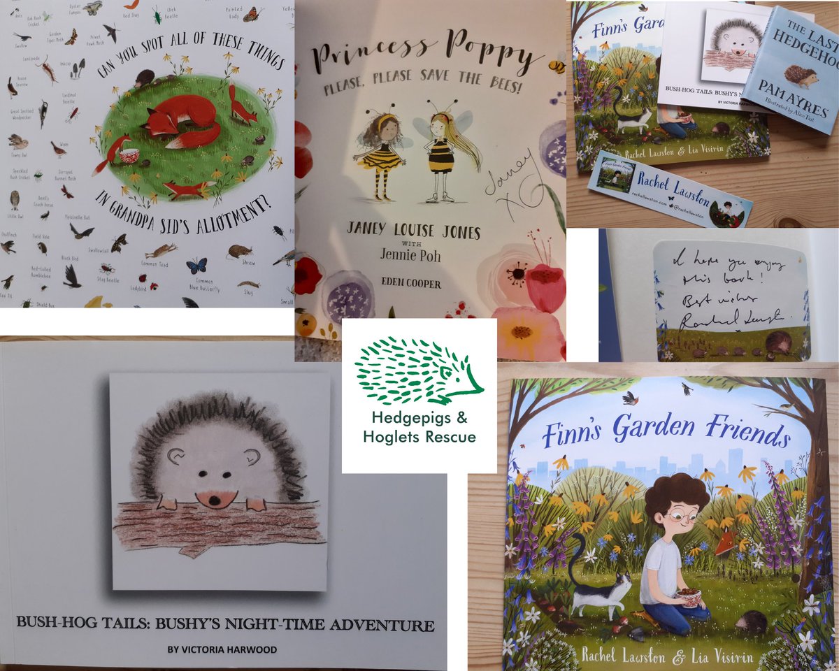 AndHoglets's tweet image. A sneaky peek of our &apos;Hedgehog &amp;amp; Wildlife &apos;themed books One Voice for Animals UK Summer Auction lot starting on 23rd June