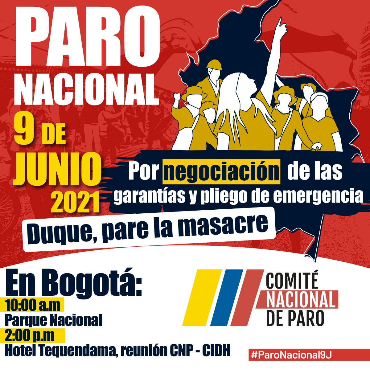 medut_ut's tweet photo. COLOMBIA RESISTE! Nos vemos mañana 9 de junio en las calles compxs #9J #ColombiaSOS #ParoNacional9J https://t.co/ZdhbVFNNyj