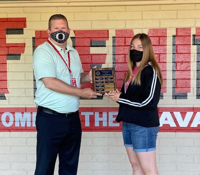 FMSCavaliers's tweet photo. Fleming Middle School and Rotary Student of the Year Ayda Rappleyea https://t.co/tppTnBRO8B