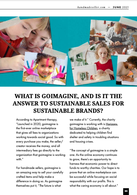 We were so excited to get a write-up in the June issue of @handmadeseller Magazine! For those of you who don't already know, it is an amazing resource discussing all things business for artisan entrepreneurs. Thanks for spreading the word! #goimagine #handmadeseller #handmadelife