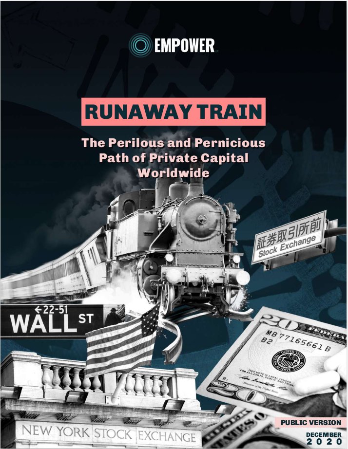 ⚠New book: Runaway Train: The Perilous and Pernicious Path of Private Capital Worldwide. As corporate accountability advocates we can reverse the effects of private capital on people and planet. Here’s our thread about this publication: bit.ly/3v0vFnA