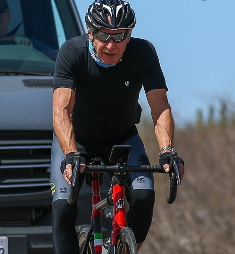UrUnpaidPundit's tweet photo. In March, Harrison Ford biked a 1000 mi trip from Tijuana to Cabo San Lucas across deserts, and steep and long climbs through Baja's mountains. He's 78. Just wow. https://t.co/0Ww6dkxrF4
