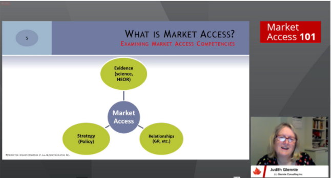 MorseConsult's tweet photo. @DrJudithGlennie of J.L Glennie Consulting discusses Evidence – Clinical &amp; Real World at @CAHR_ACRSS Market Access 101.
#CMAP #MA101 #Canadian #MarketAccess #certification #healthcare #virtualevents #RWE https://t.co/3OOLrXd0OZ