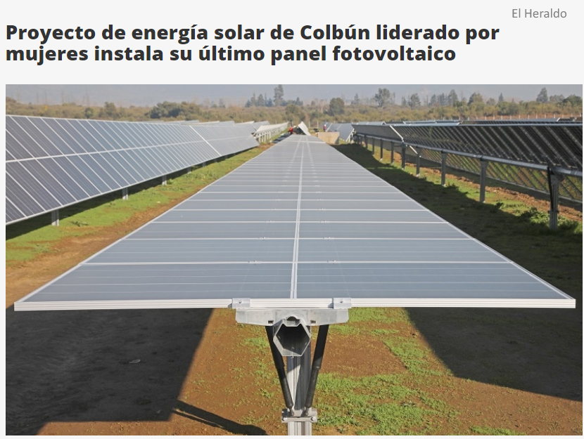 ColbunEnergia's tweet photo. Instalamos el último panel en nuestro parque fotovoltaico Machicura y así fue como lo cubrieron los diferentes medios de comunicación.
#SumemosEnergía https://t.co/3ZxMzcntfI