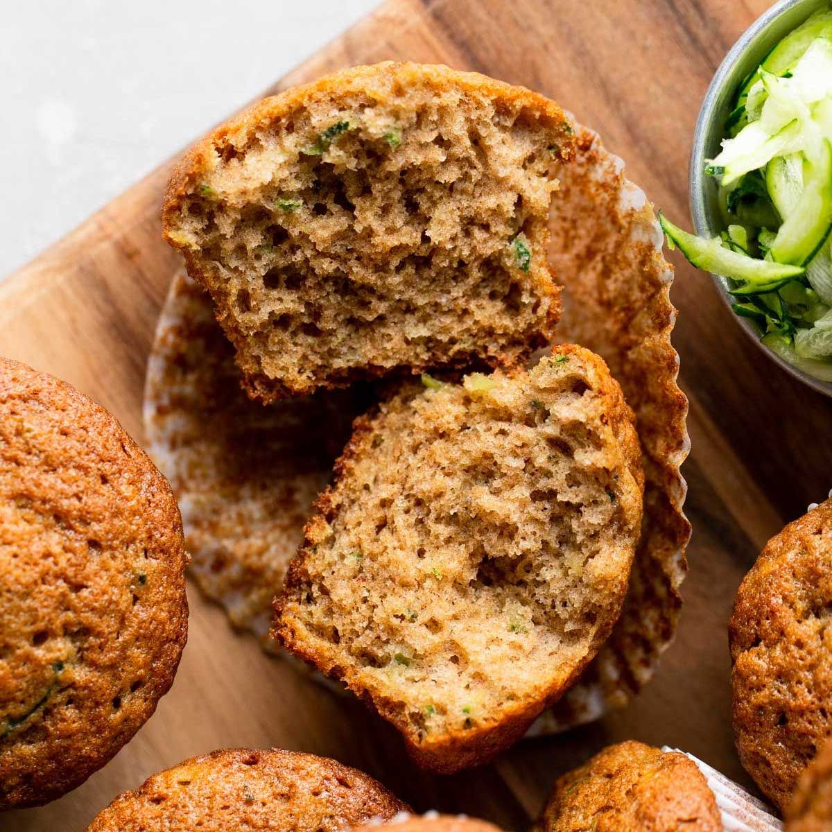livewellbake's tweet photo. These zucchini muffins are lightly spiced with cinnamon and nutmeg and are ultra moist and tender. Make a batch on the weekend and enjoy for breakfast throughout the week! #zucchinirecipe #zucchinimuffins https://t.co/HWCW9bxKxp https://t.co/enwdOeuBBP