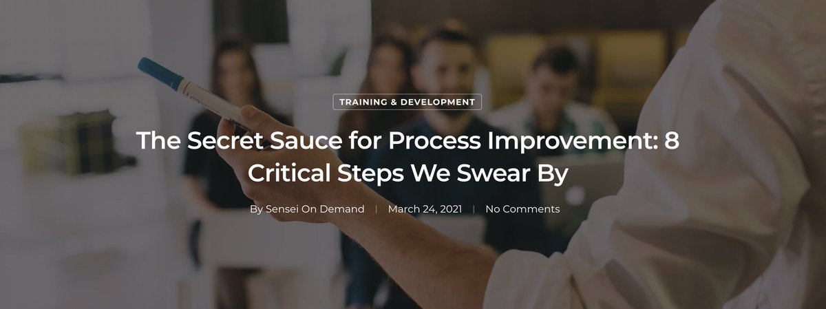 Want to know the secret sauce for #processimprovement and bigger results? 📈 Here are the 8 Critical Steps we swear by: senseiondemand.com/process-improv… 

#training #leansixsigma #sixsigma #leadership #leadershipdevelopment #continuousimprovement