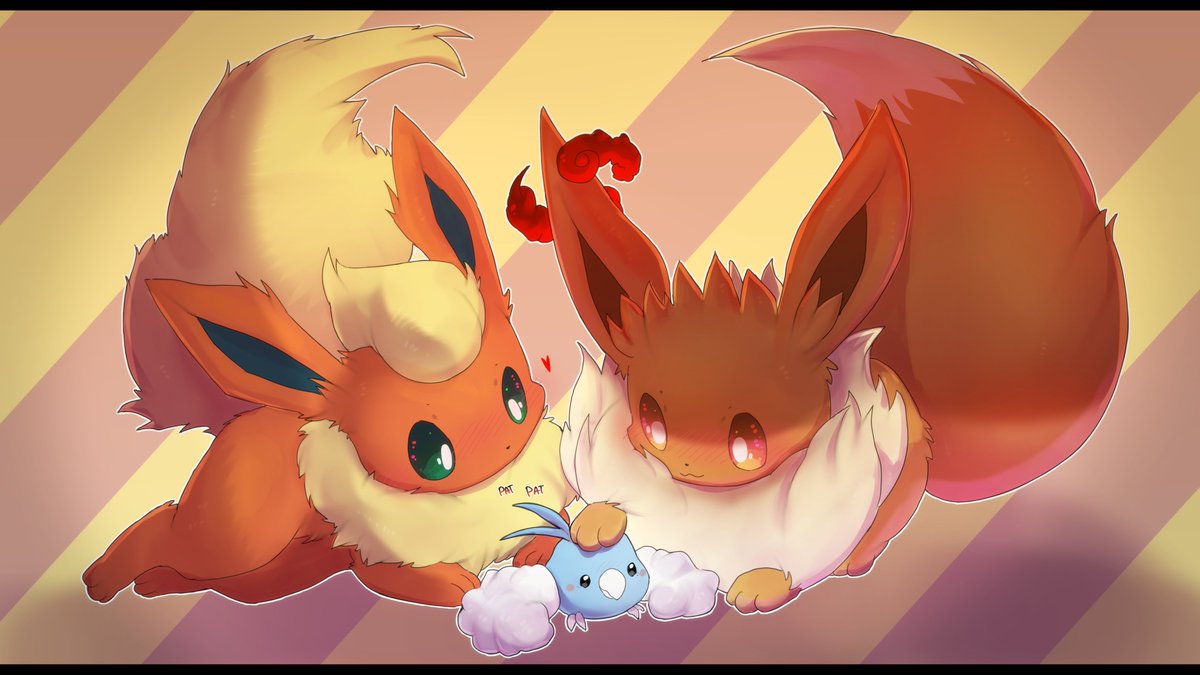 Request:
> A floofy Eevee and Swablu
> eevee with a little top hat, and a great big smile on its face