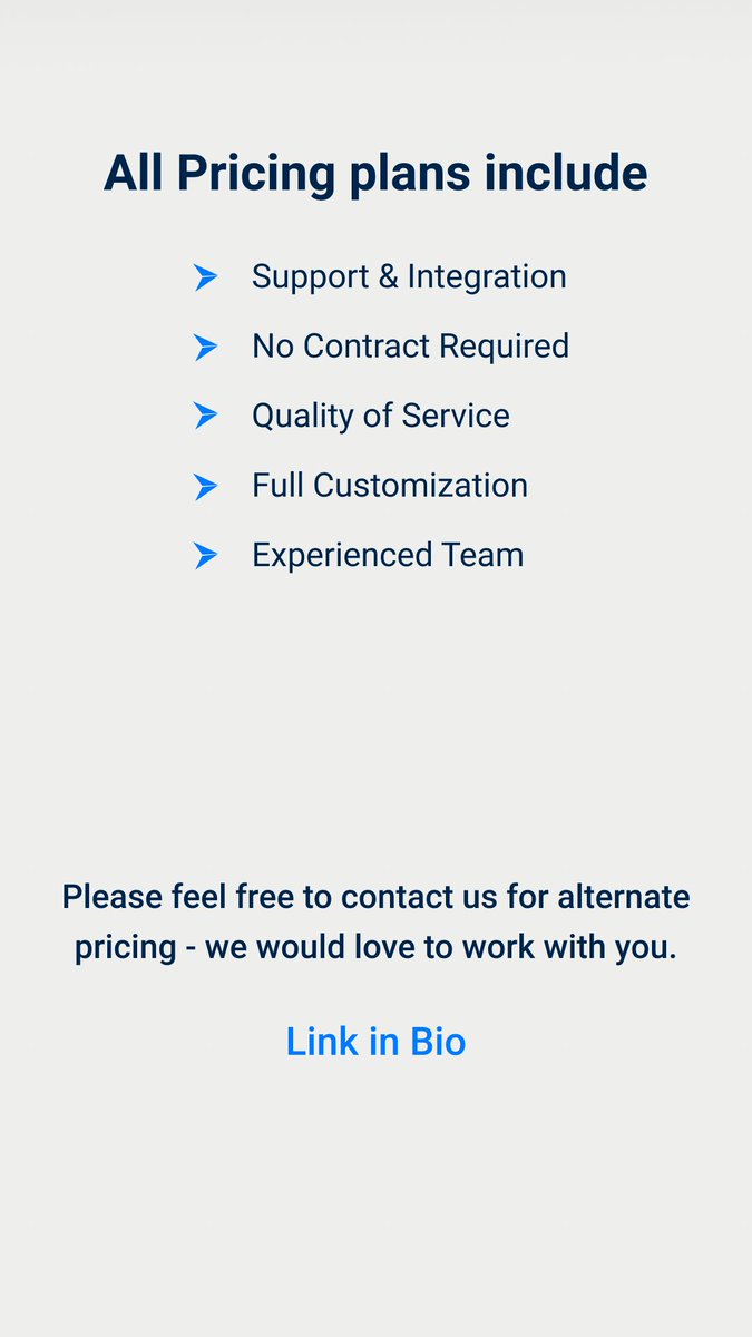 Clear_Talks's tweet photo. Advantages of all different pricing plans bring direct and complete relationship for your business.
#voip #telecom #technology #business #network #voipbusiness #cleartalks https://t.co/R2zBYzpPww