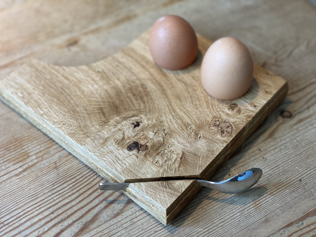 It’s all about eggs today. We have these beautiful eggs trays and dippy egg and soldier boards available. Made from reclaimed Warwickshire Oak. Link to shop in bio #eggs #dippyeggsandsoldiers #eggtray #upcycle #reclaim